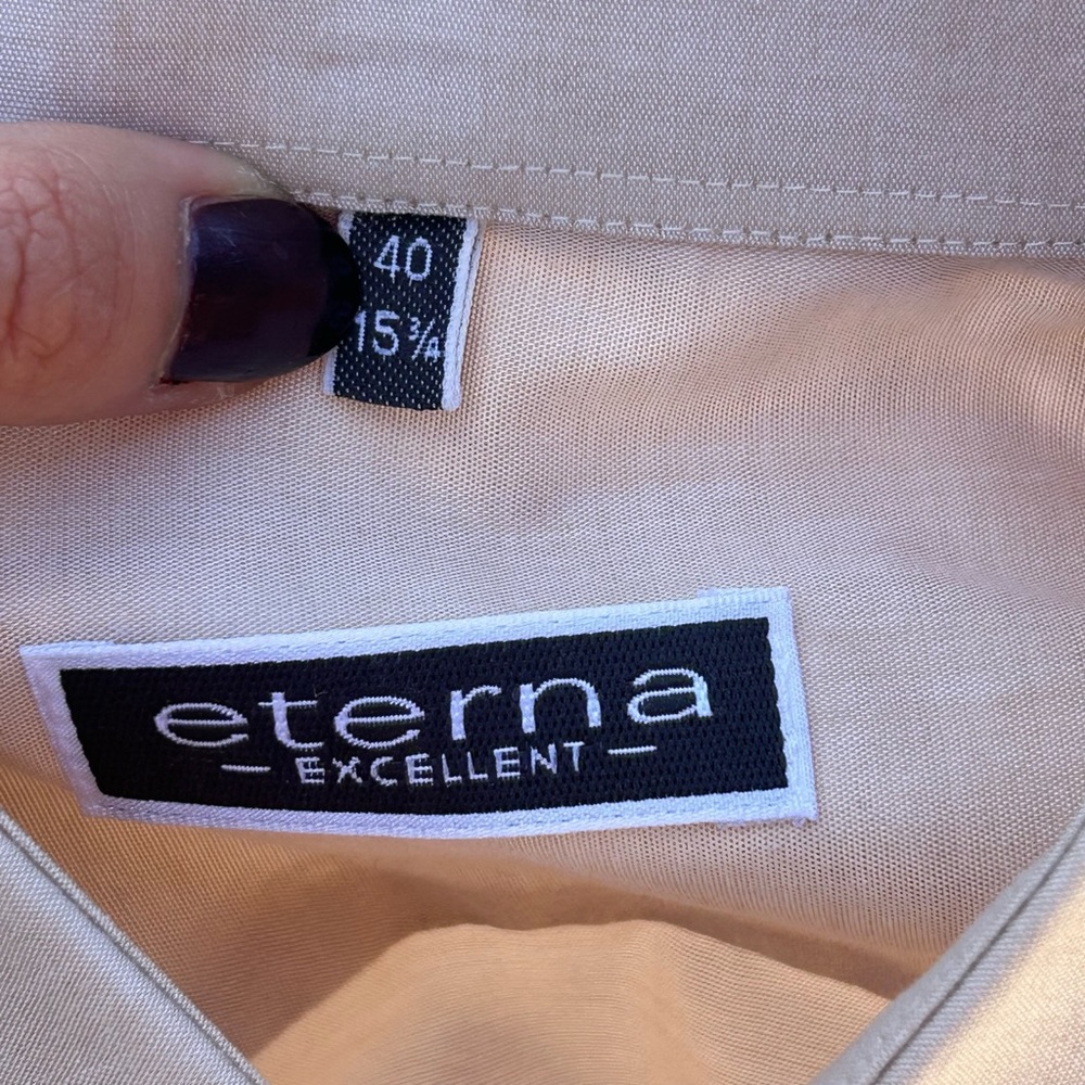 Eterna Light Peach Button Down - Picture 5 of 6